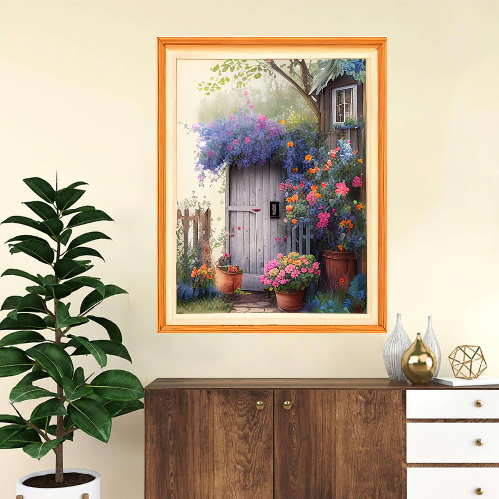 Joyhoor Cross Stitch Kits for Beginners Stamped Cross-Stitch Supplies Needlework preprint Embroidery Kits for Adults DIY Needlepoint Kits Embroidery Patterns 11CT-Garden Path 16x20 inch