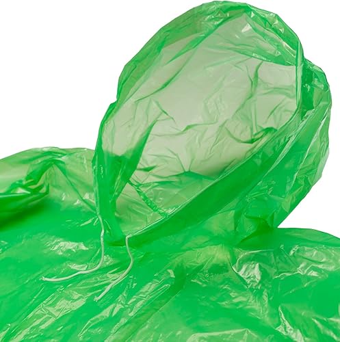Miniatura 6 de Lingito Paquete familiar de ponchos de lluvia, poncho de emergencia con capucha con cordón para niños y adultos, ligero, reutilizable o desechable