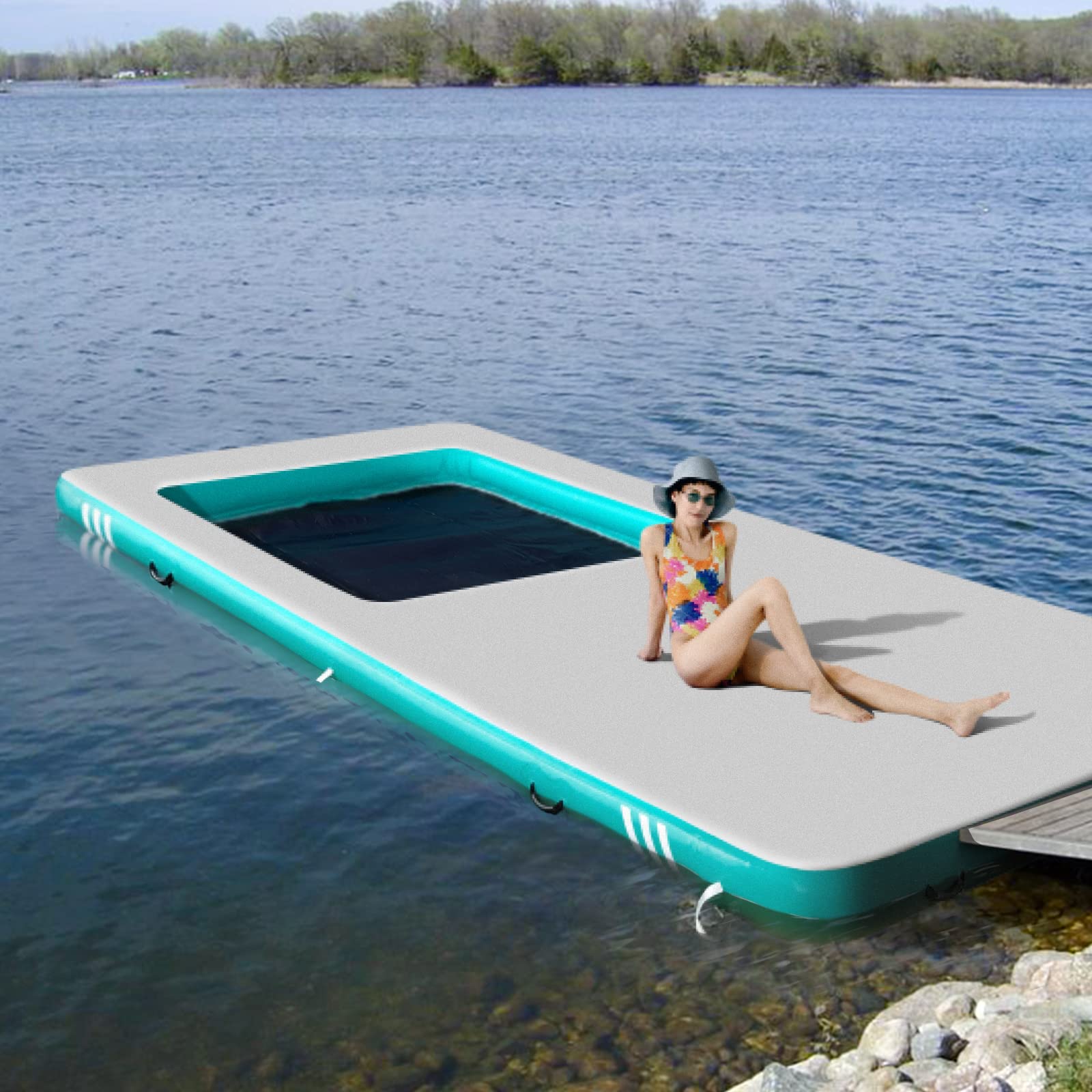 Inflatable Floating Dock, 8/15ft