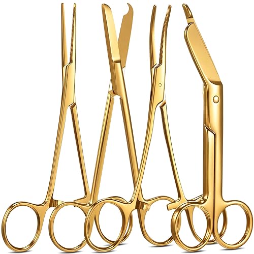 Miniatura 14 de BBTO Pinzas hemostáticas curvas y rectas, pinzas de perforación, pinzas de pesca, acero inoxidable, rectas y curvas, pinzas de pesca