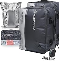 Vista 15 de Black Voyage - Bolsa de viaje reutilizable de compresión al vacío para maleta de mano y mochila, reciclada, impermeable IP67, ahorro de espacio