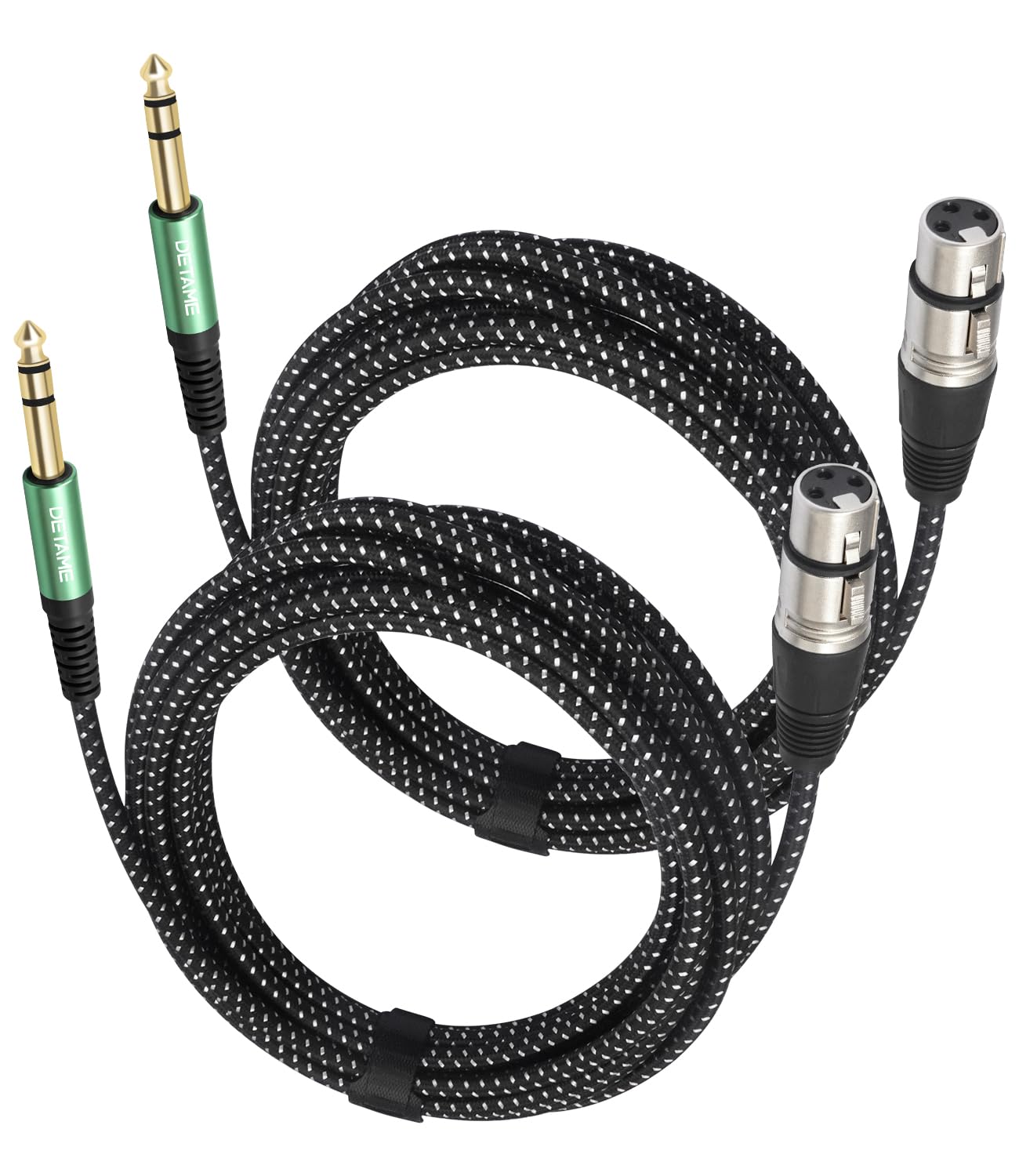 Cavo da XLR femmina a 3 pin da 6,35 m a TRS bilanciato da 6,35 a XLR, confezione da 2 | Adatto per collegare ingressi XLR microfono a ingressi mixer 1/4