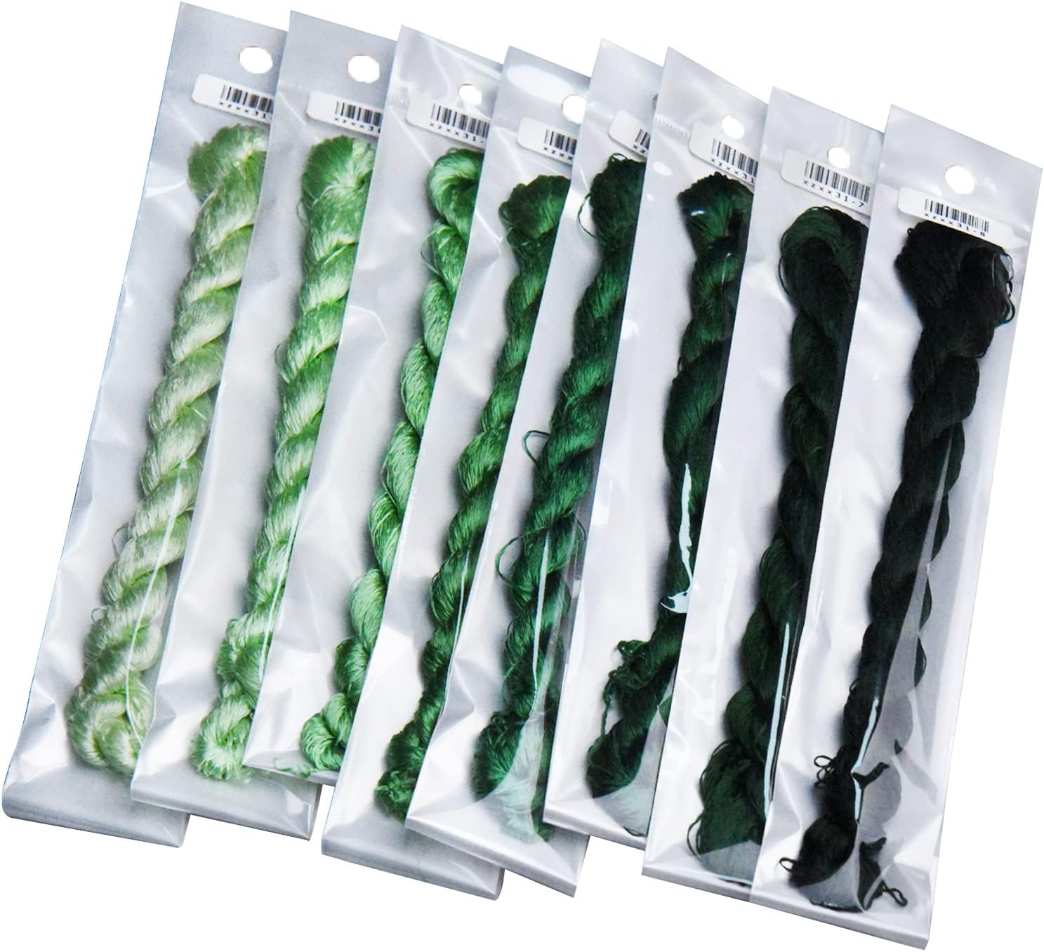 Natural 100% Silk Thread, Handmade Embroidery Thread Silk Floss 8 Colors 110m Each (31)