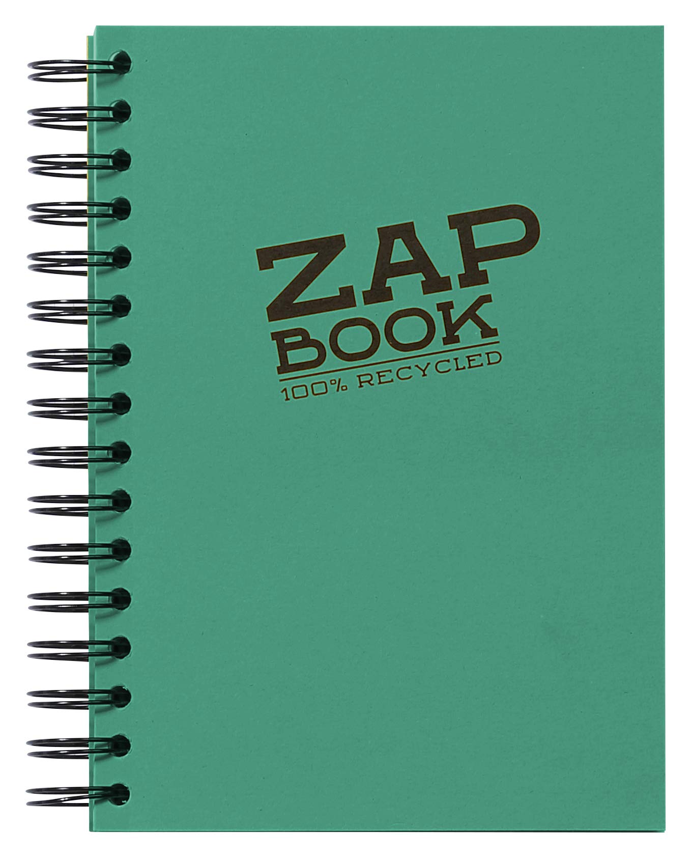 Clairefontaine 8355C - Packung mit 5 Zeichenheften Zap Books mit Doppelspiralbindung im Hochformat ZAP BOOK, DIN A5, 160 Blatt, 80g, blanko, Sortierung gemischt, 1 Pack