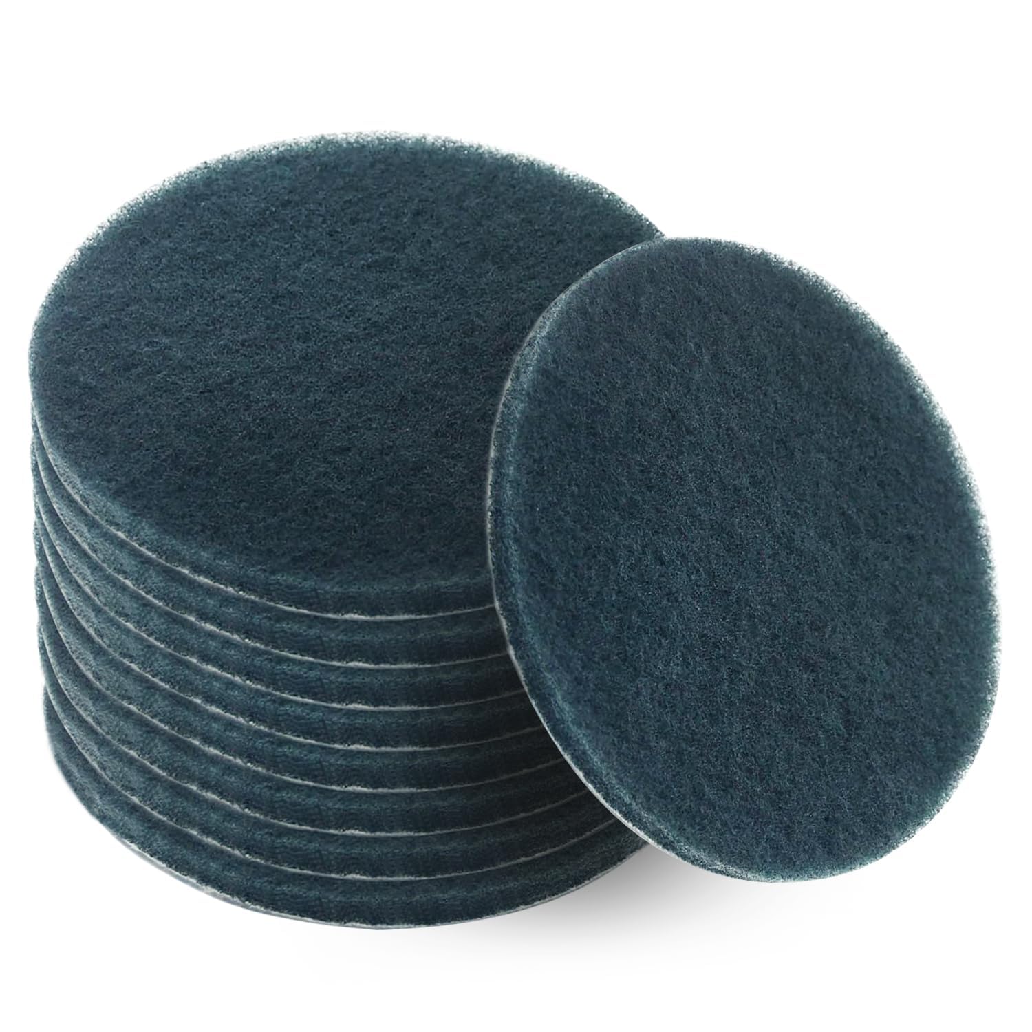 Utoolmart 1200-Grits 7 Inch Scrubber Scouring Pads Flocking Scuff Pads-Multipurpose, Drill Scuffing Disc Hoop and Loop Surface Conditioning Disc Gray