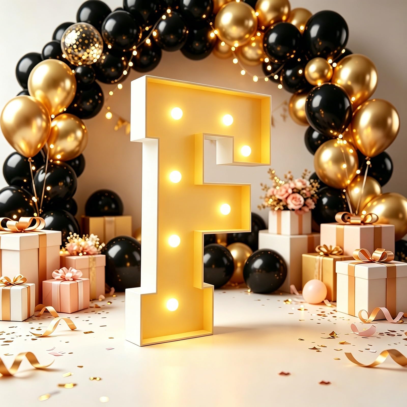 70cm/100cm/120cm Marquee Letters LED Light Up Letter(Letter F,70cm(2.3FT))
