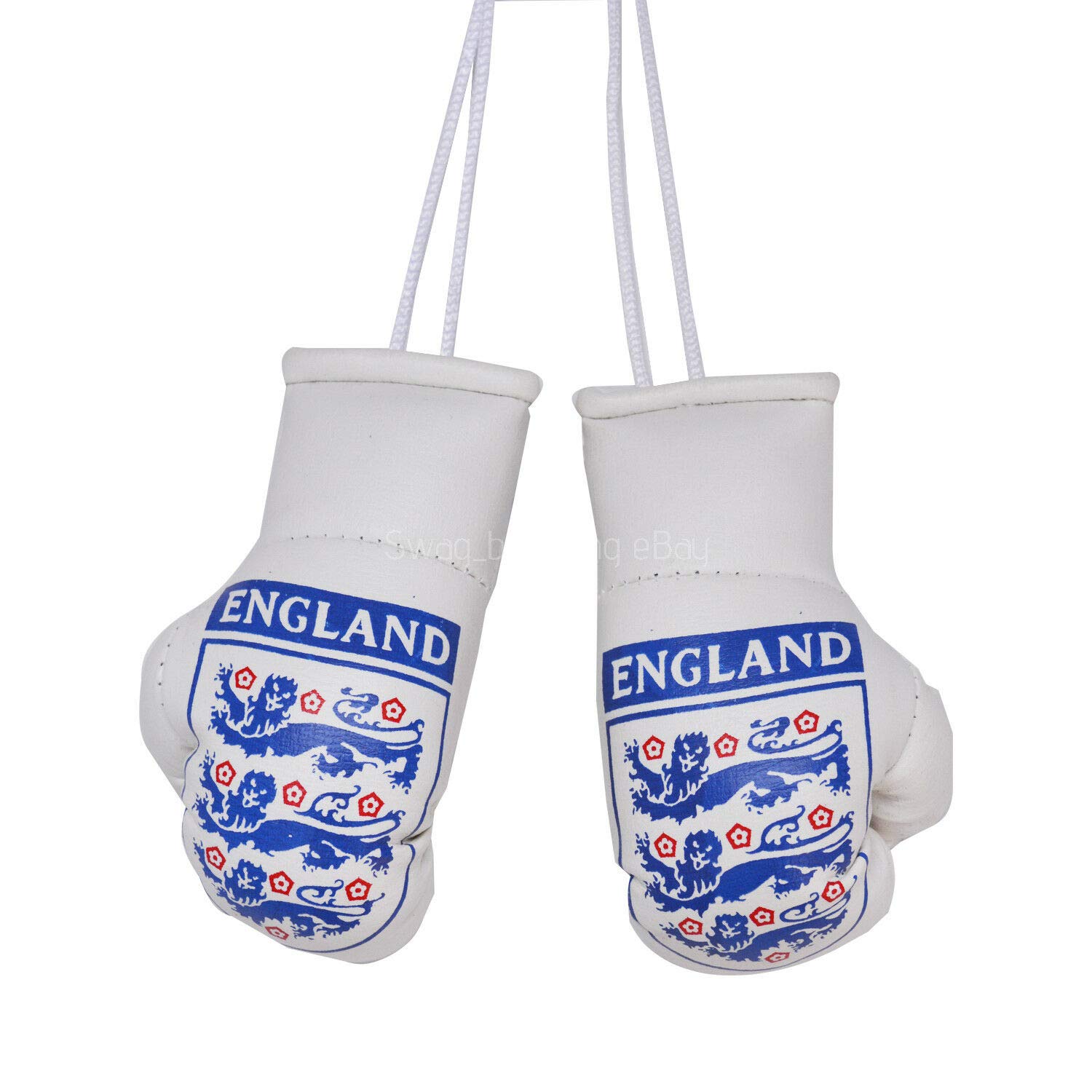 Becreative Mini Country Boxing Pair Gloves For Car Mirror (Three Lions (Football))