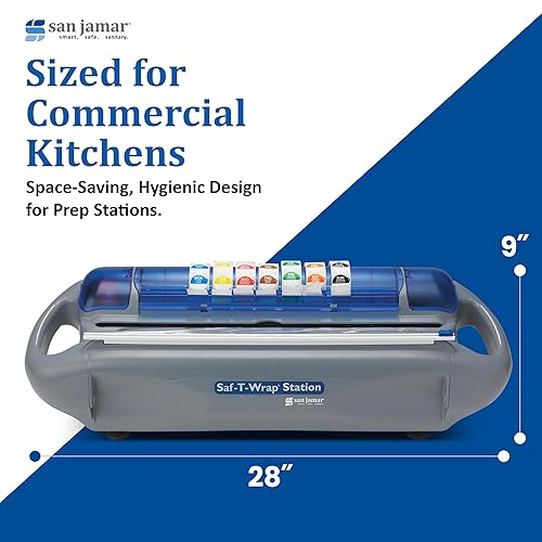 Miniatura 6 de Carlisle FoodService Products SW12 Saf-T-Wrap - Despachador de película para rollos de 12 pulgadas, color gris