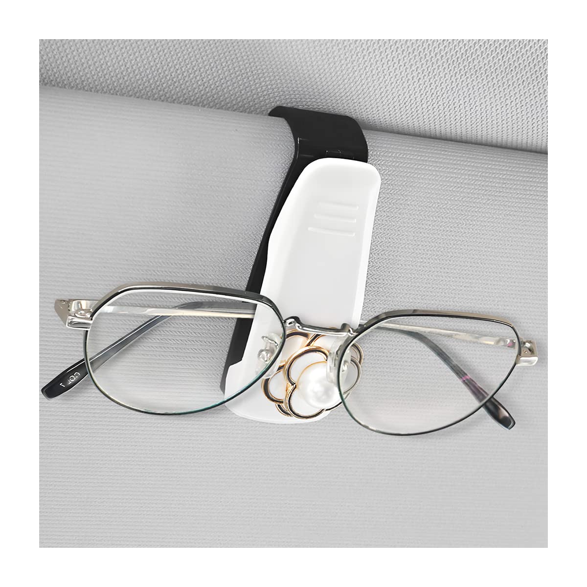 Porta Occhiali Auto Magnetico In Pelle, 2 Pezzi Con Clip Per Biglietti - Accessorio Per Specchietto Retrovisore