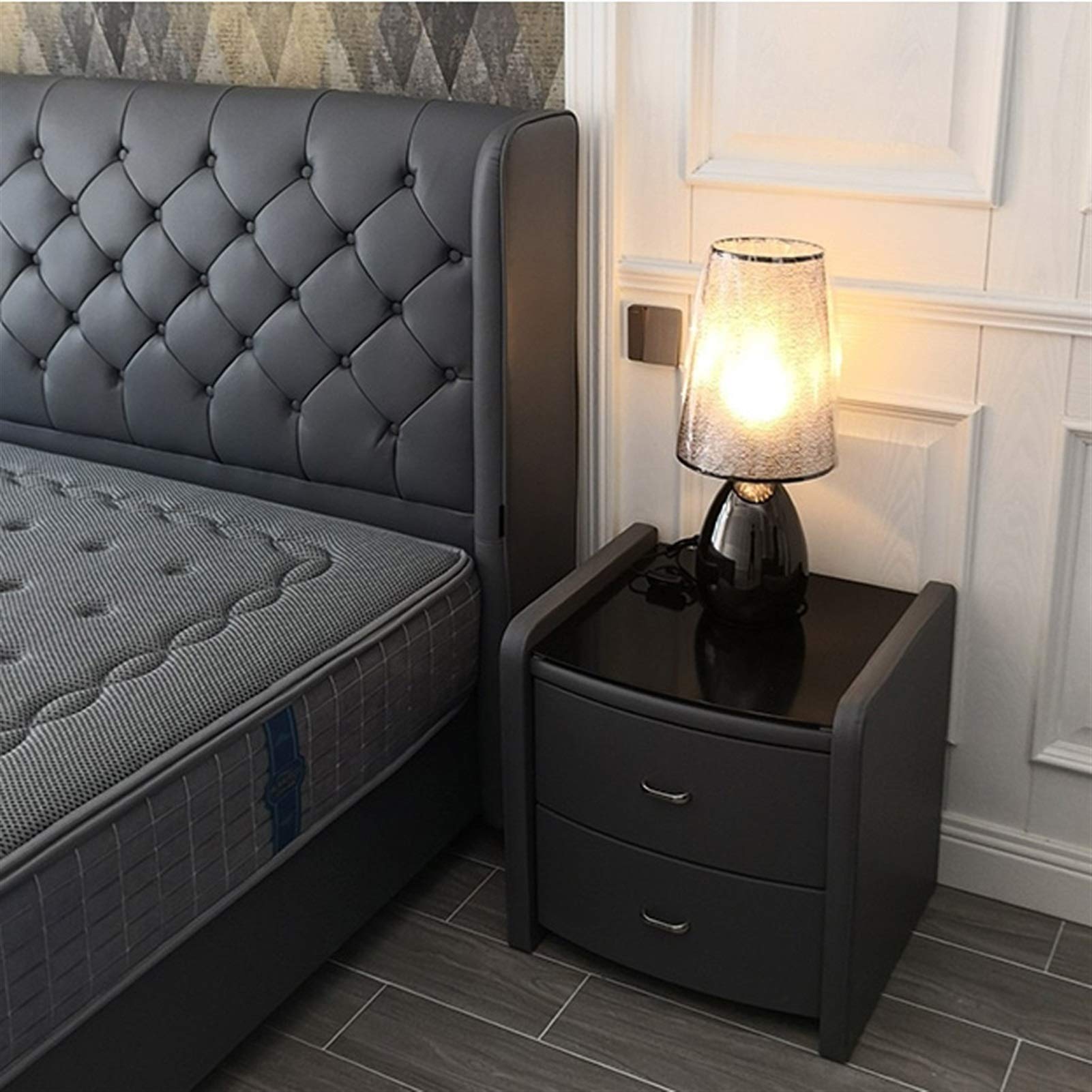 Lámpara de Escritorio LED Lámparas de Mesa Lámparas de mesita de Noche, pequeñas lámparas de Escritorio para Dormitorio, Sala de Estar con Base de Metal y lámpara de Tela Lámpara de Mesa Lámpara de