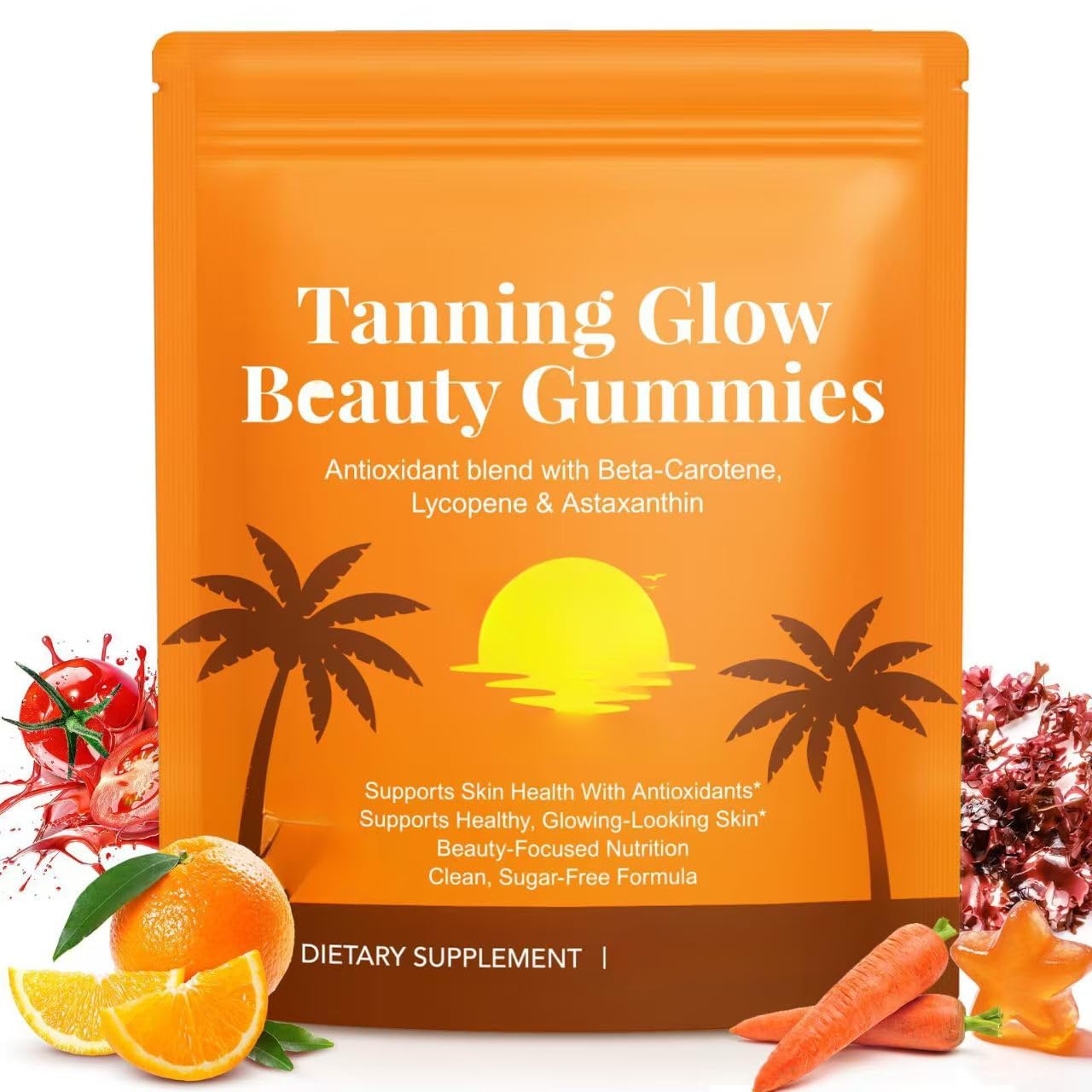 Sonnenfreie Astaxanthin-Bräunungsgummis für Frauen und Männer
