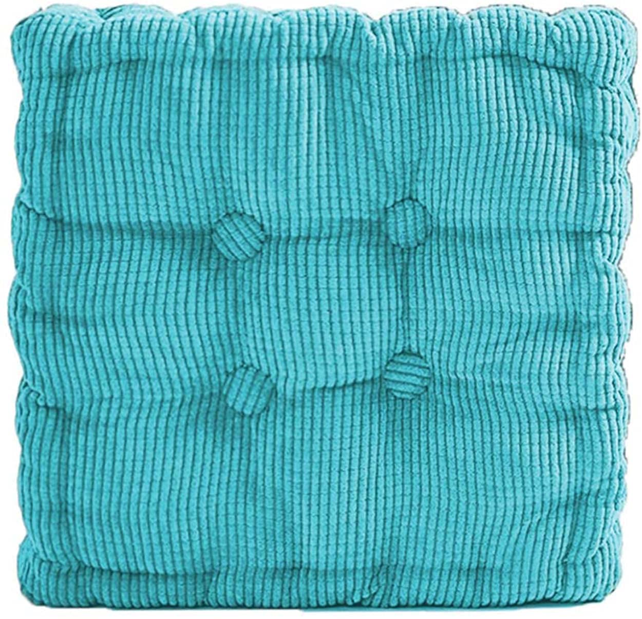 Cuscino Per Sedia In Velluto A Coste Viola 50x50 Cm – Imbottito E Spesso – Con Maniglia – Per Cucina E Soggiorno