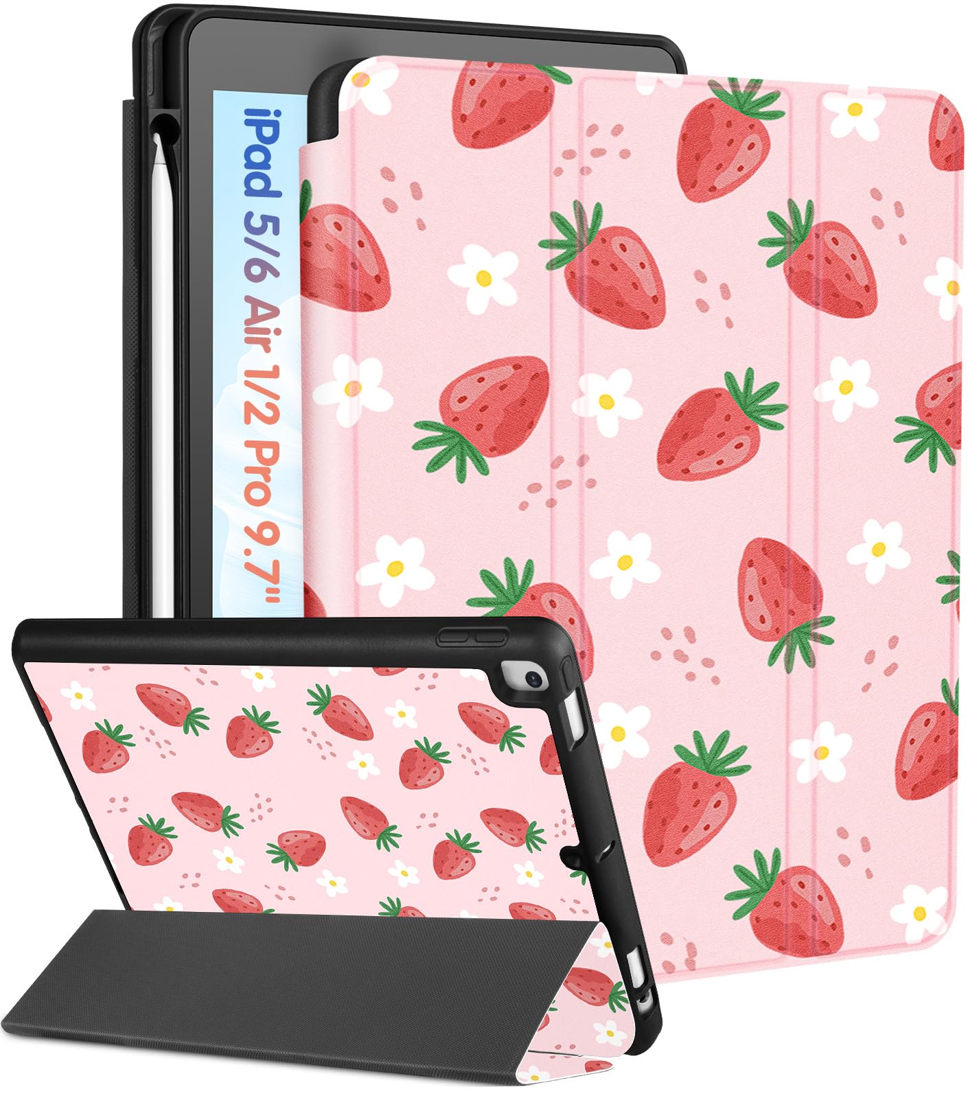 iPad 第6世代 128GB WiFi 美品 + CRAYON + Cover Amazon.com: Cute Kawaii Bunny for iPad 5th/6th Generation Case