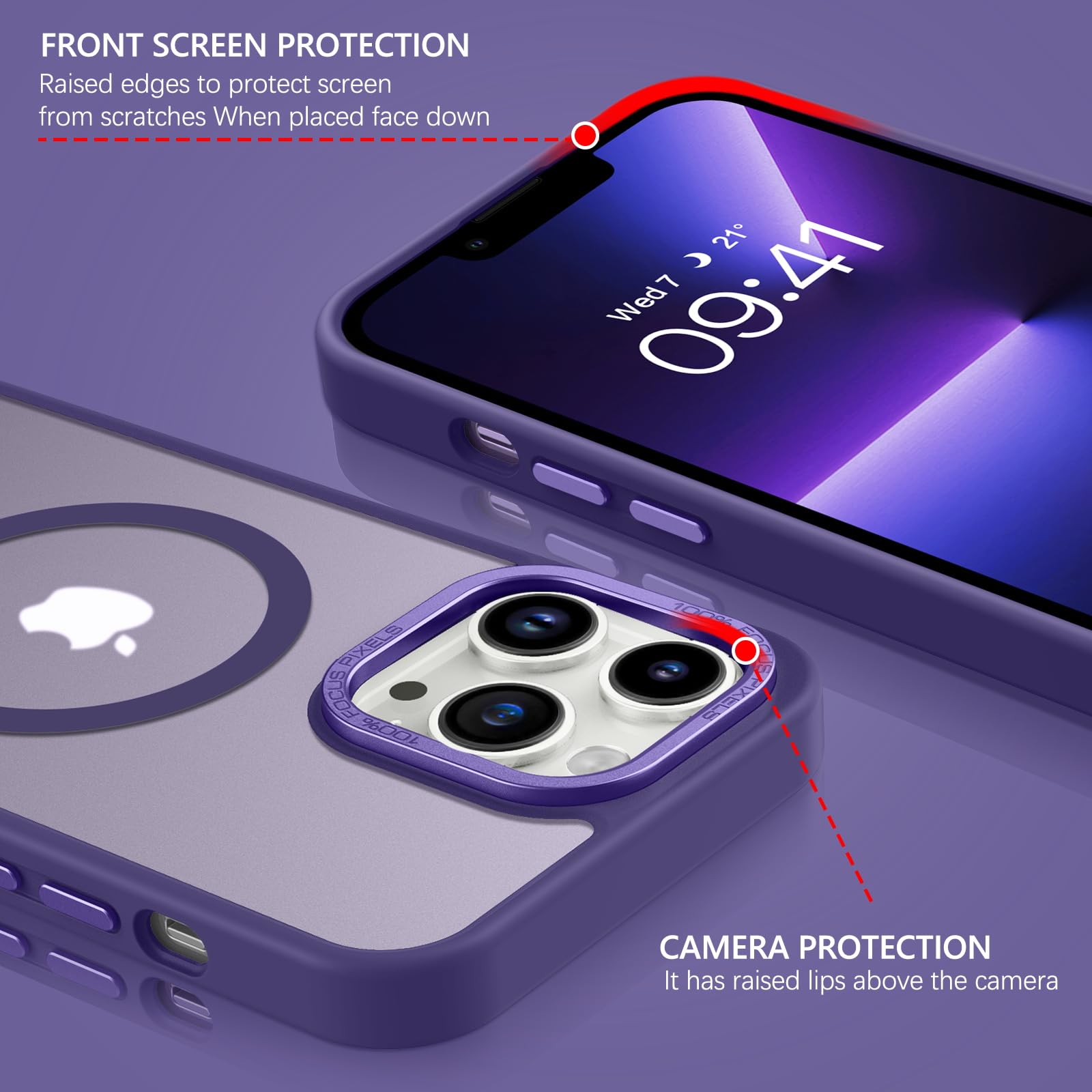 Coiwxmoi Magnetica Cover per iPhone 13 Pro Max con Cordino Regolabile, [Compatibile con MagSafe] Custodia con Collana Tracolla Laccio Collo Liquido TPU Silicone Lanyard Antiurto Case, Rosa