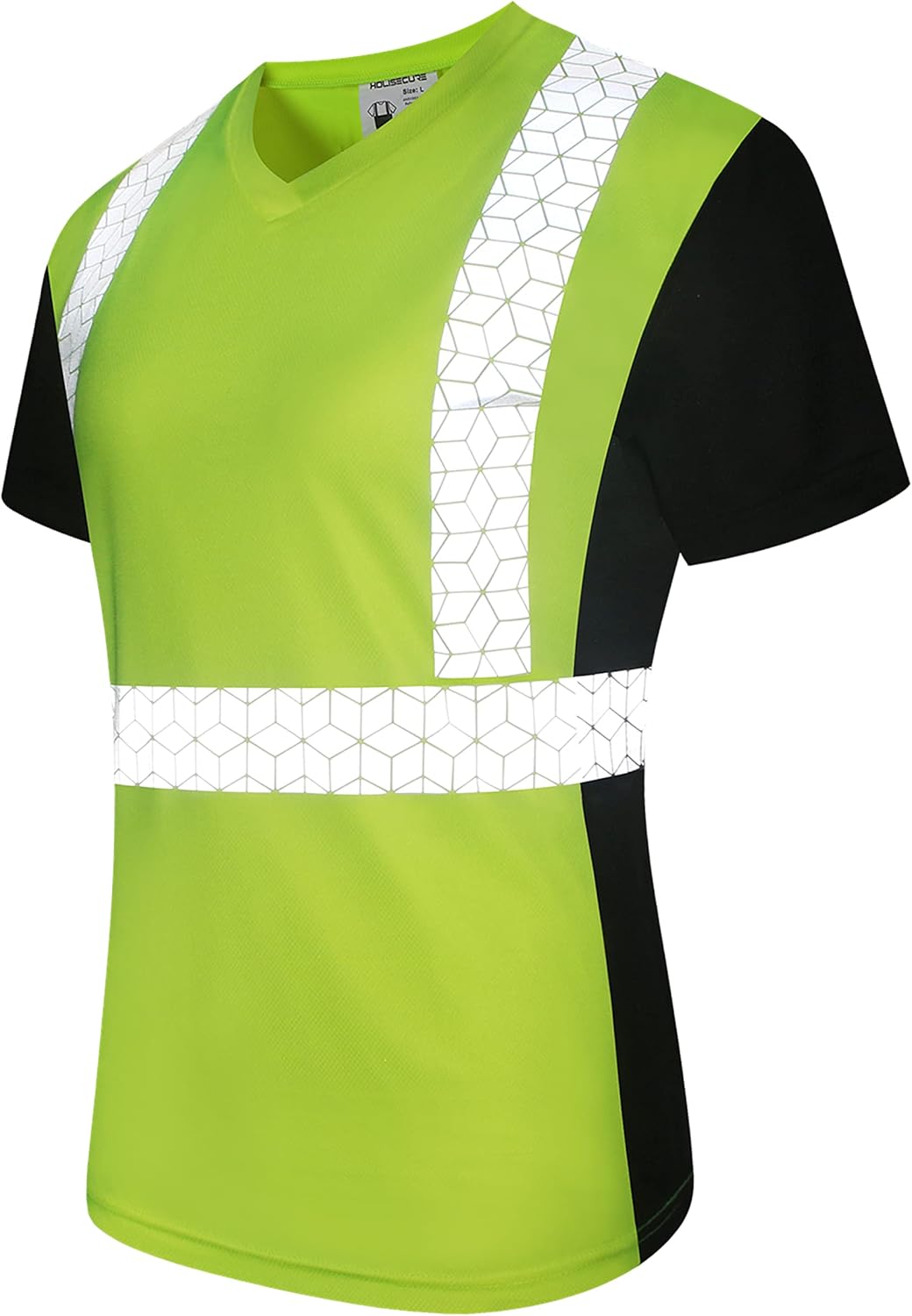 Women Safety Shirt,High Reflective T Shirt for Woman with Unusual Reflective Pattern,Short Sleeve Breathable - Image 3