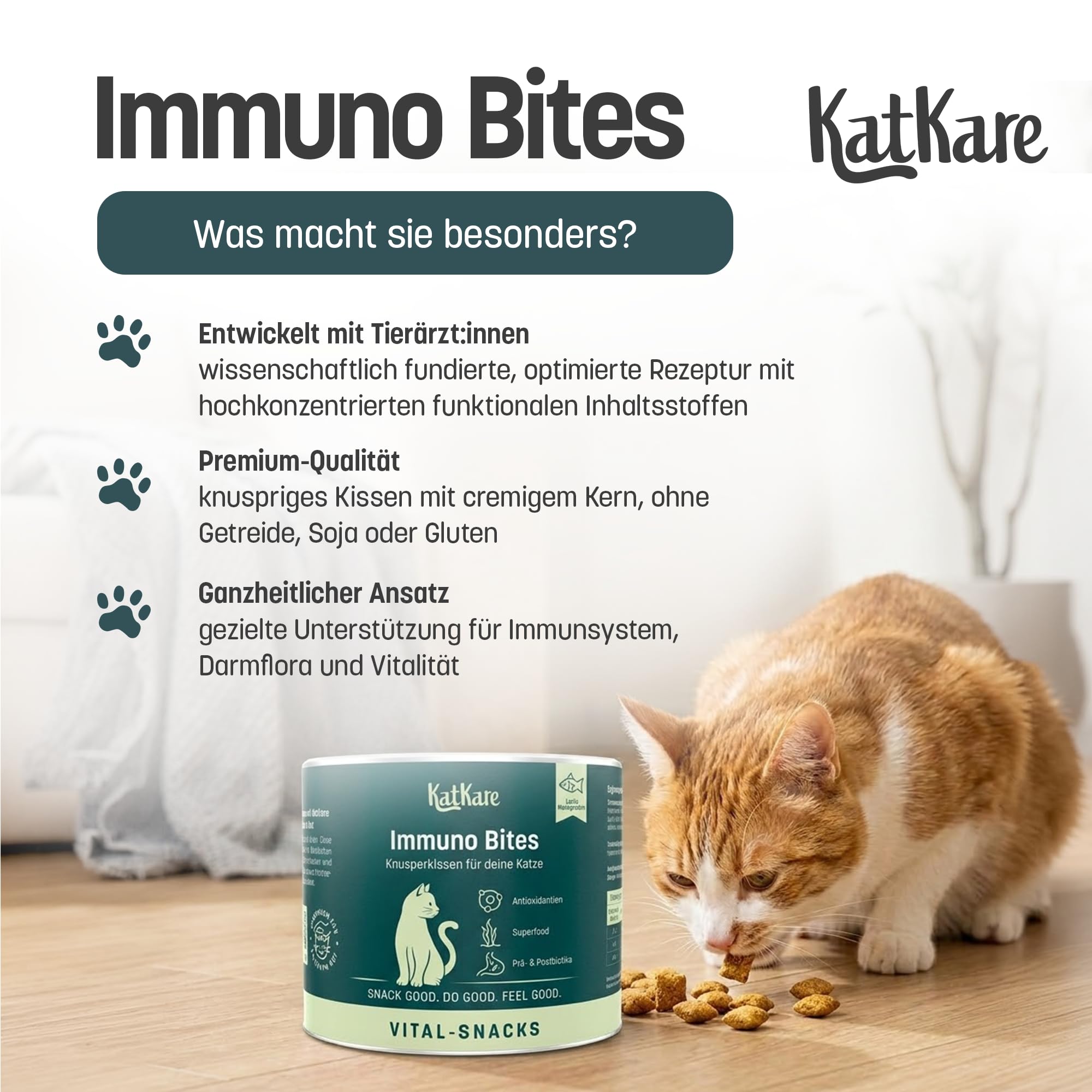 Immuno Bites - Optimierte Rezeptur Crunchy Bites für das Immunsystem deiner Katze