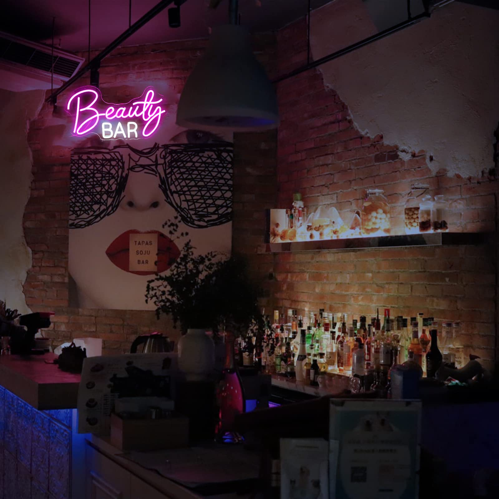 Enseigne Néon Sexy Pour Filles, Décoration De Bar à LED Rose, Lumières Néon USB, Panneau Lumineux à Suspendre Au Mur, 42 X 26 Cm