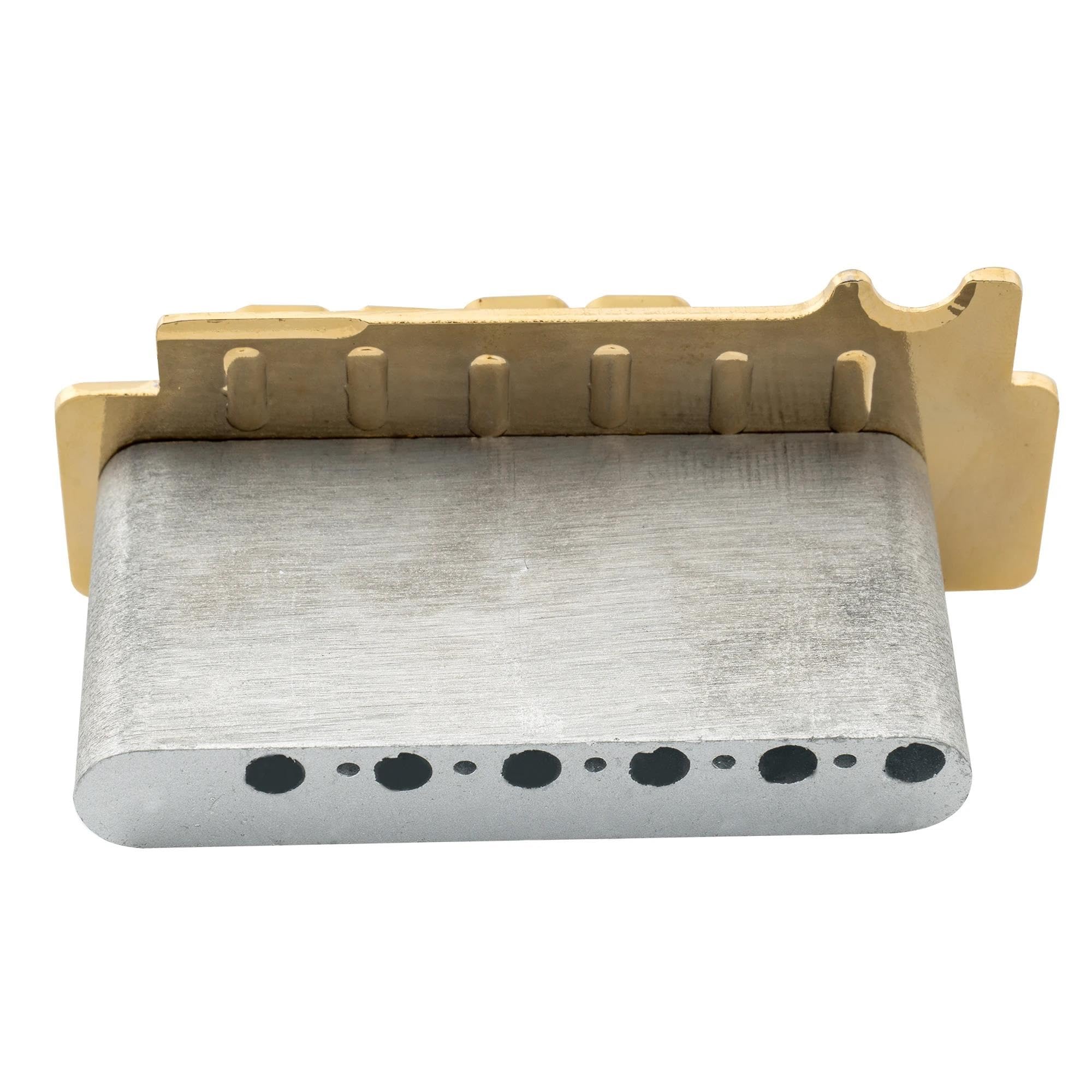 Ponte Per Chitarra Braccio Pop-in A 2 Punti Con Ponte Tremolo A Sella Individuale Da 52,5 Mm Per Parti Di Ricambio Chitarra(Gold)