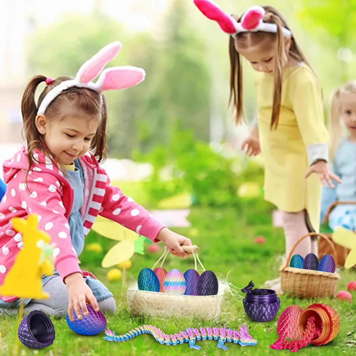 3D Printed Dragon Egg, Cool 3D Printer Articulated Crystal Dragon Toy for Boys Kid Teen, Animals Fidget Toy Dinosaur Eggs for 5-7 4-6 8-12 Year Old Boys Kid Girls (Rainbow) - Image 5