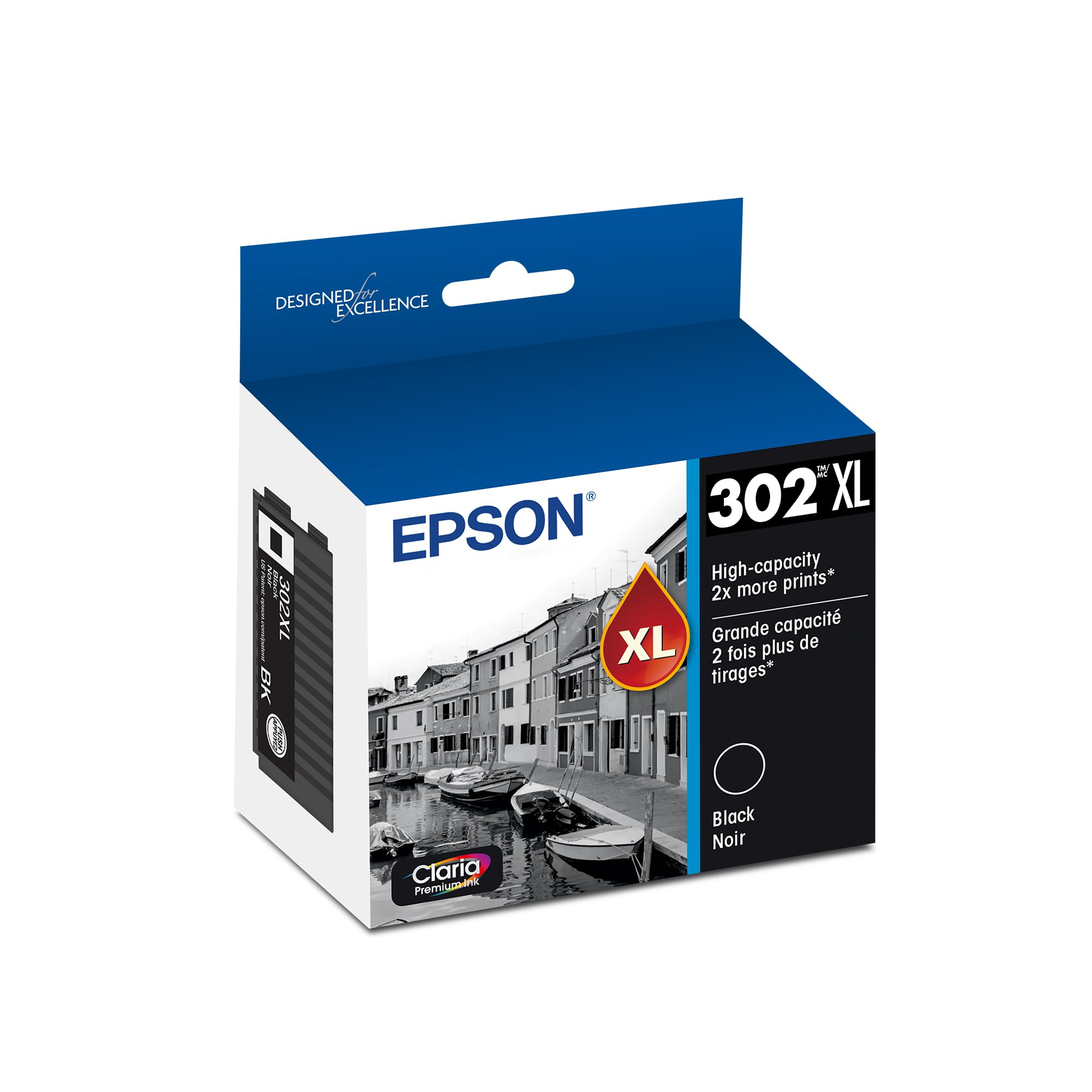 EPSON 302 Claria Premium Ink High Capacity (T302XL020-S) Works with Expression Premium XP-6000, XP-6100