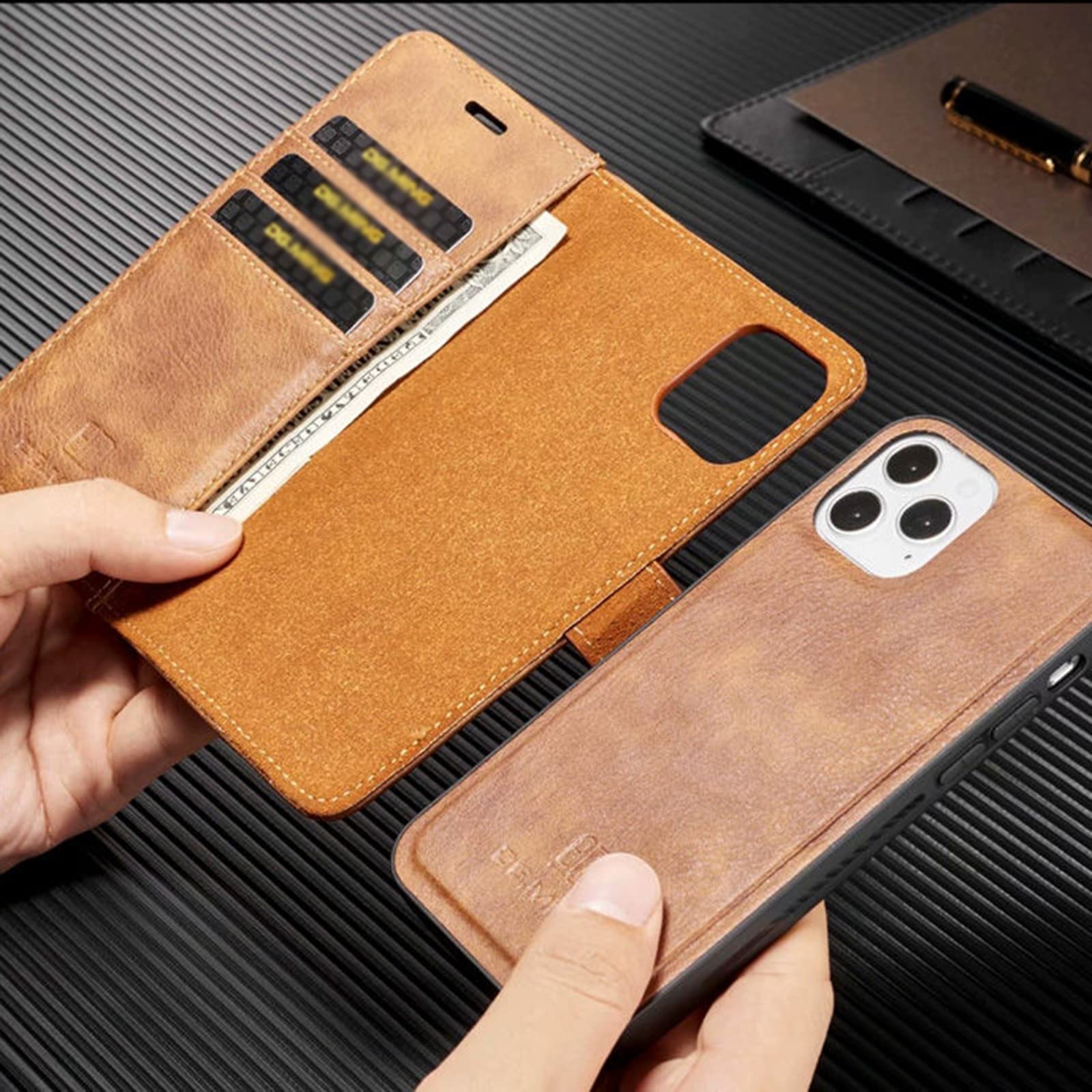 Custodia Portafoglio Per IPhone 13: 2 In 1 Rimovibile Magnetica Con Supporto E 8 Slot Carte, Colore Caffè - 2
