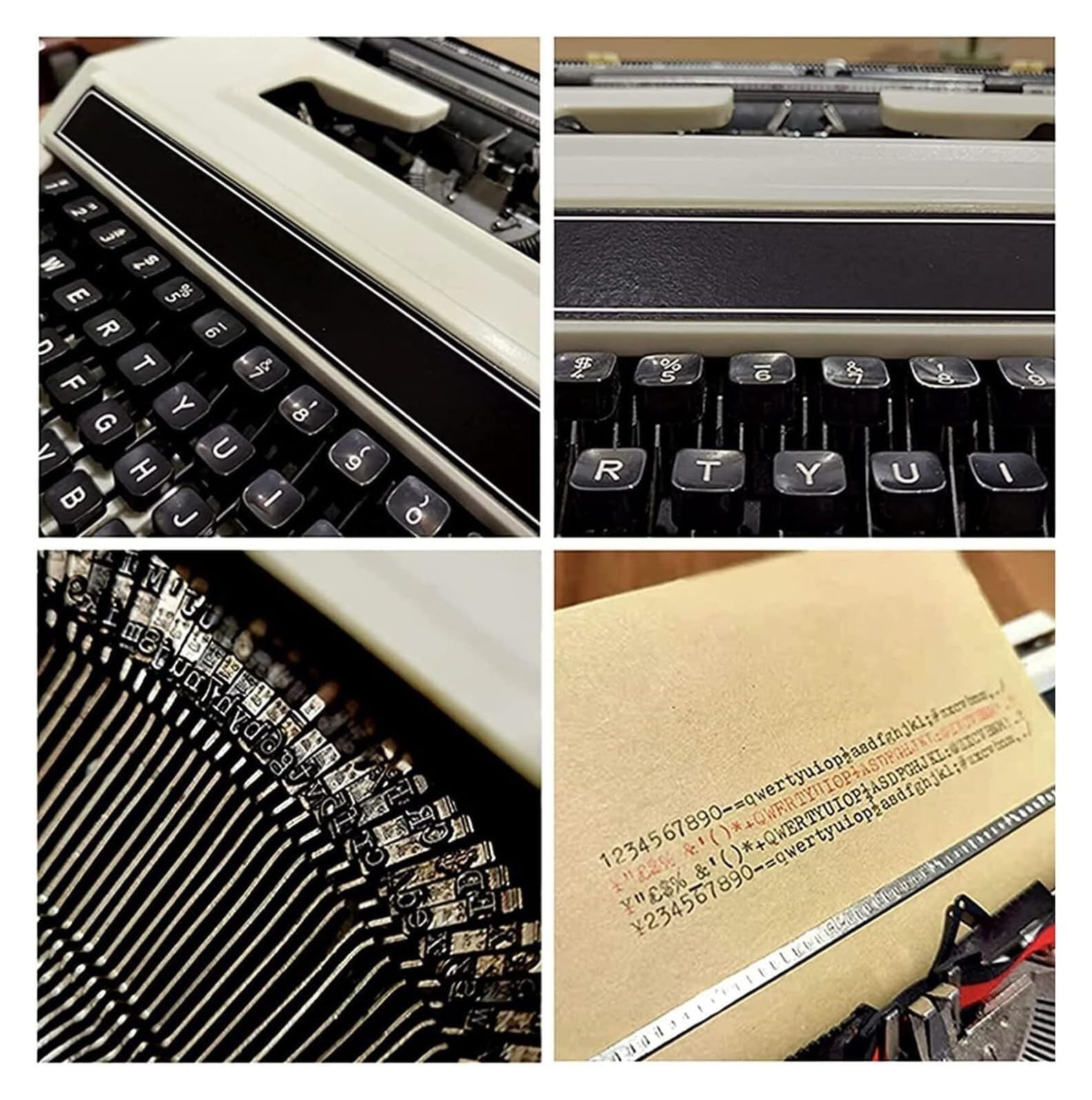 Macchina da scrivere manuale tradizionale stile retrò, macchina da scrivere portatile vecchio stile macchina da scrivere manuale, adatta per scrivere romanzi nelle profondità della giungla (B)