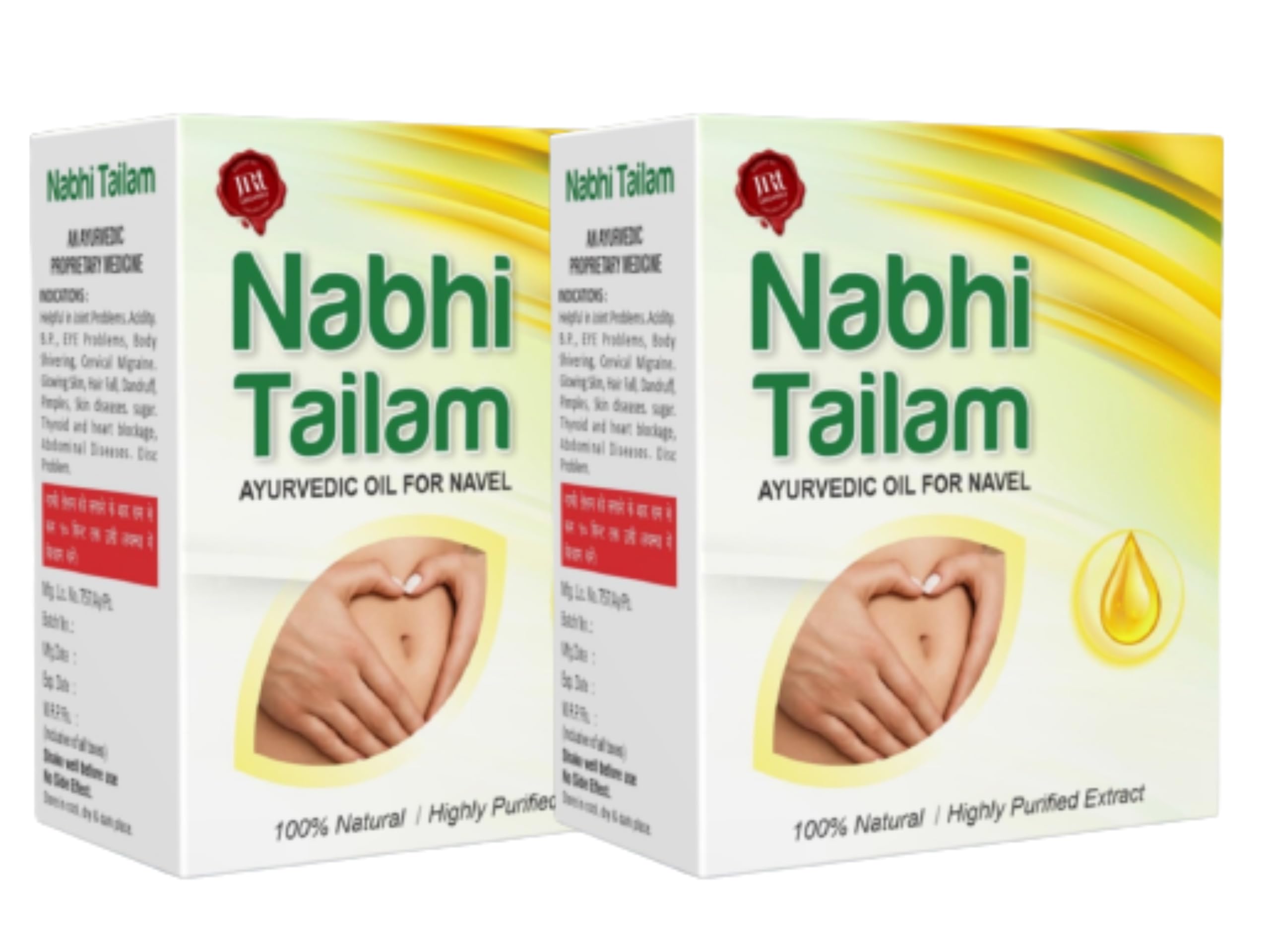 JRT ORGANICS Nabhi Oil 30 ml | Pack of 2 | Navel Sutra Oil | Ayurvedic Oil for Belly, Skin, Health, and Beauty | Belly Oil, Nabhi Sutra Oil, Belly Button Oil, Navel Oil