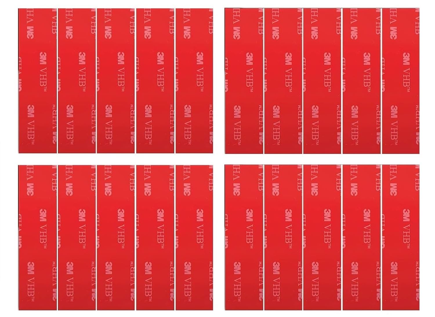 BEK-FIX® Number Plate Sticky Pads Strong Double Sided Fixings 20 Pads, Black, 90mm × 20mm × 1.1mm - Image 2