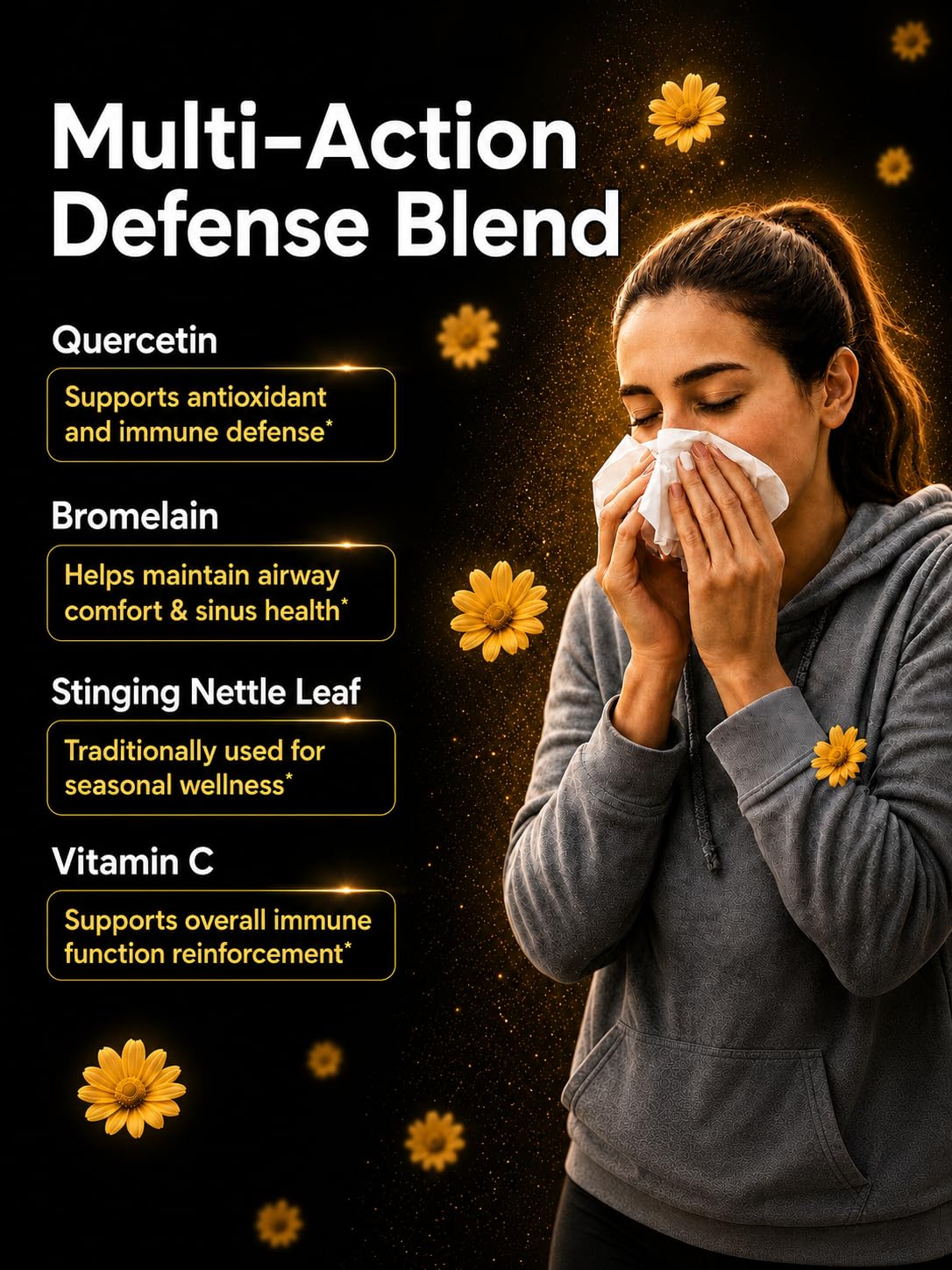 Quercetin Phytosome 500mg+Fisetin Bromelain Vit C Immune Support 120 Count — Amazon image 2