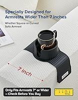 Vista 2 de Soporte para tazas de sofá, Elimiko, soporte de silicona para bebidas con soporte grande mejorado, para Negro