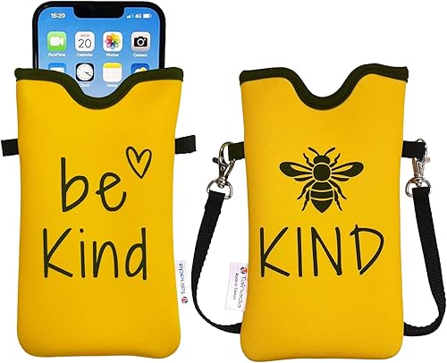 Miniatura 40 de Tainada Funda Bolsa Estuche de Neopreno para Teléfono para Hombres y Mujeres con Correa Cruzada/Cordón para el Cuello para iPhone 17/16/15 Pro Max