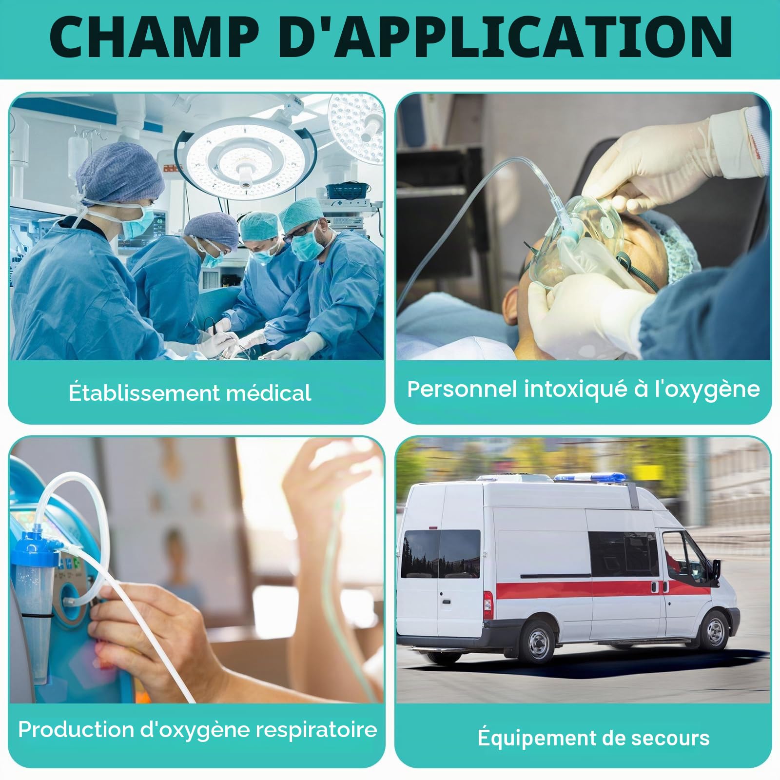 Lot de 6 Tube D'alimentation en Oxygène: Tube D'oxygène Nasal en Silicone Transparents, Tuyau O2 de 5 m pour La Thérapie Respiratoire et Les Appareils d'Inhalationion (Interface 8mm)