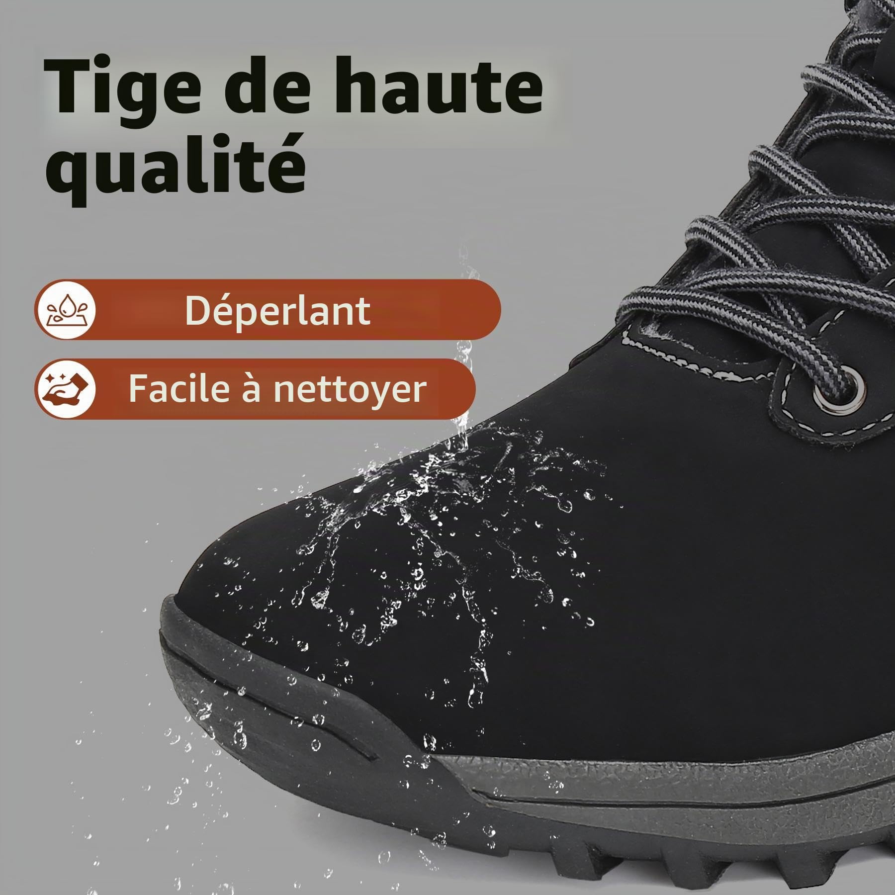 Mishansha Homme Femme Bottes de Neige Hiver Randonnée Chaussures Trekking Imperméable Outdoor Boots Taille 36-48 EU