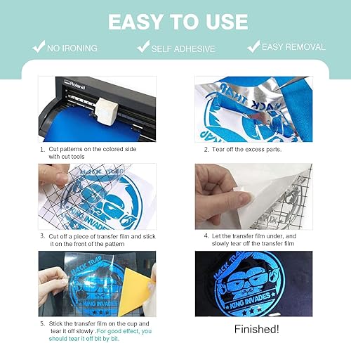 Miniatura 5 de Heflashor Vinilo adhesivo con purpurina para manualidades, 12 hojas de vinilo permanente brillante de 12 x 10 pulgadas, vinilos extraíbles