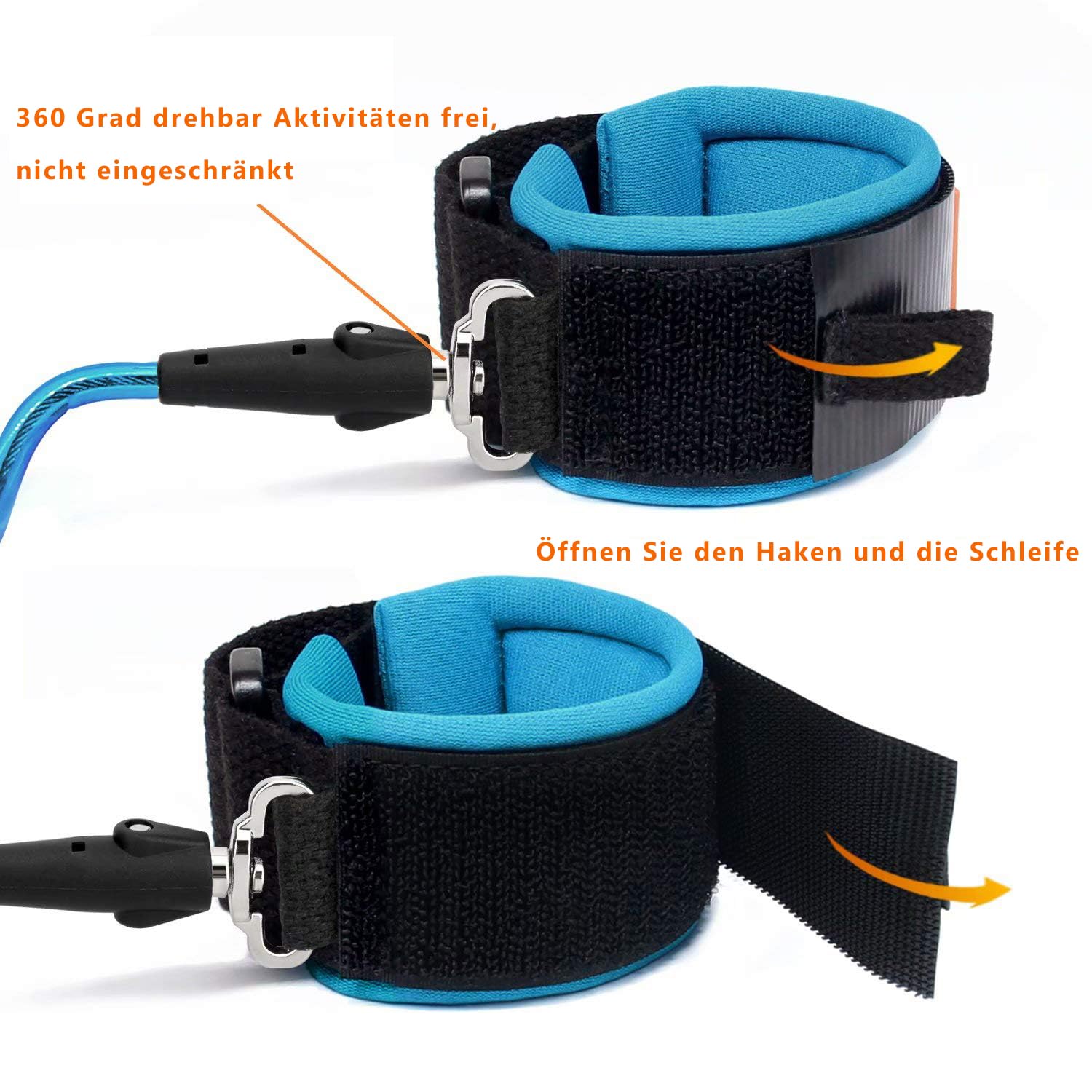 Cinghia di sicurezza per bambini anti-smarrimento - Bracciale per bambini anti-smarrimento morbido al polso - Cinghia per bambini Passeggiata elastica molla 35-150 cm. Arnes Baby da passeggio Rosa