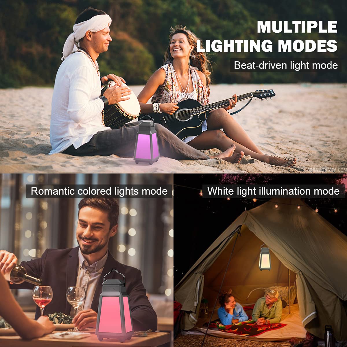 Inwa Outdoor Bluetooth Speakers, Wireless Speaker System Sync Up to 100 Speakers, IPX5 Waterproof, Beat-Driven Light Show, Seamlessly to Phone, TV Box, Projector, Echo Dot, for... - Image 4