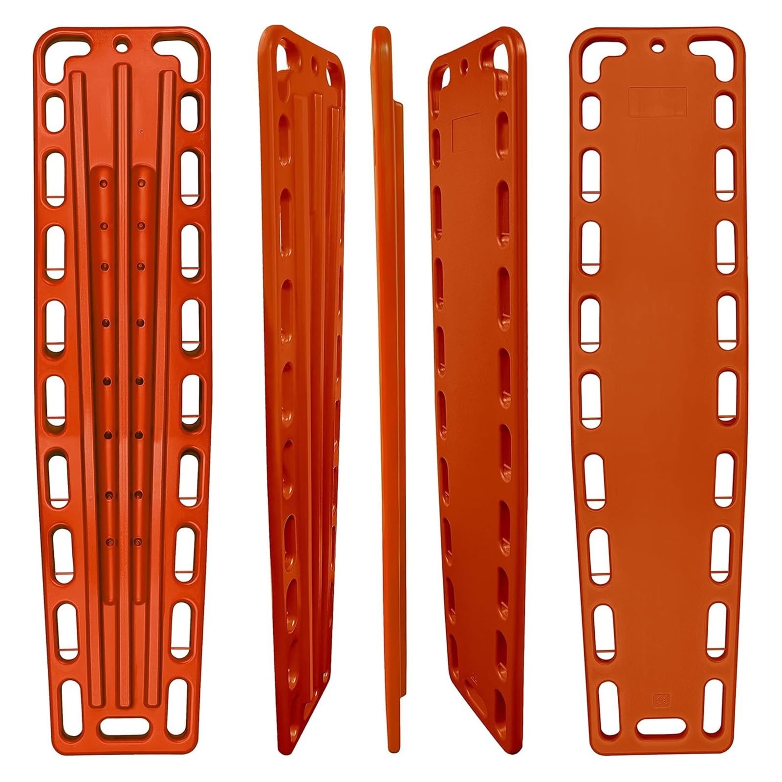 HAIXHX Spineboards Notfall-Rettungstrage Für Rettungsschwimmer, Schwimmendes Tragenbrett Für Schwimmbäder, Erste-Hilfe-Wirbelsäulentransferbrett Mit Immobilisationsgurtsystem(Orange)