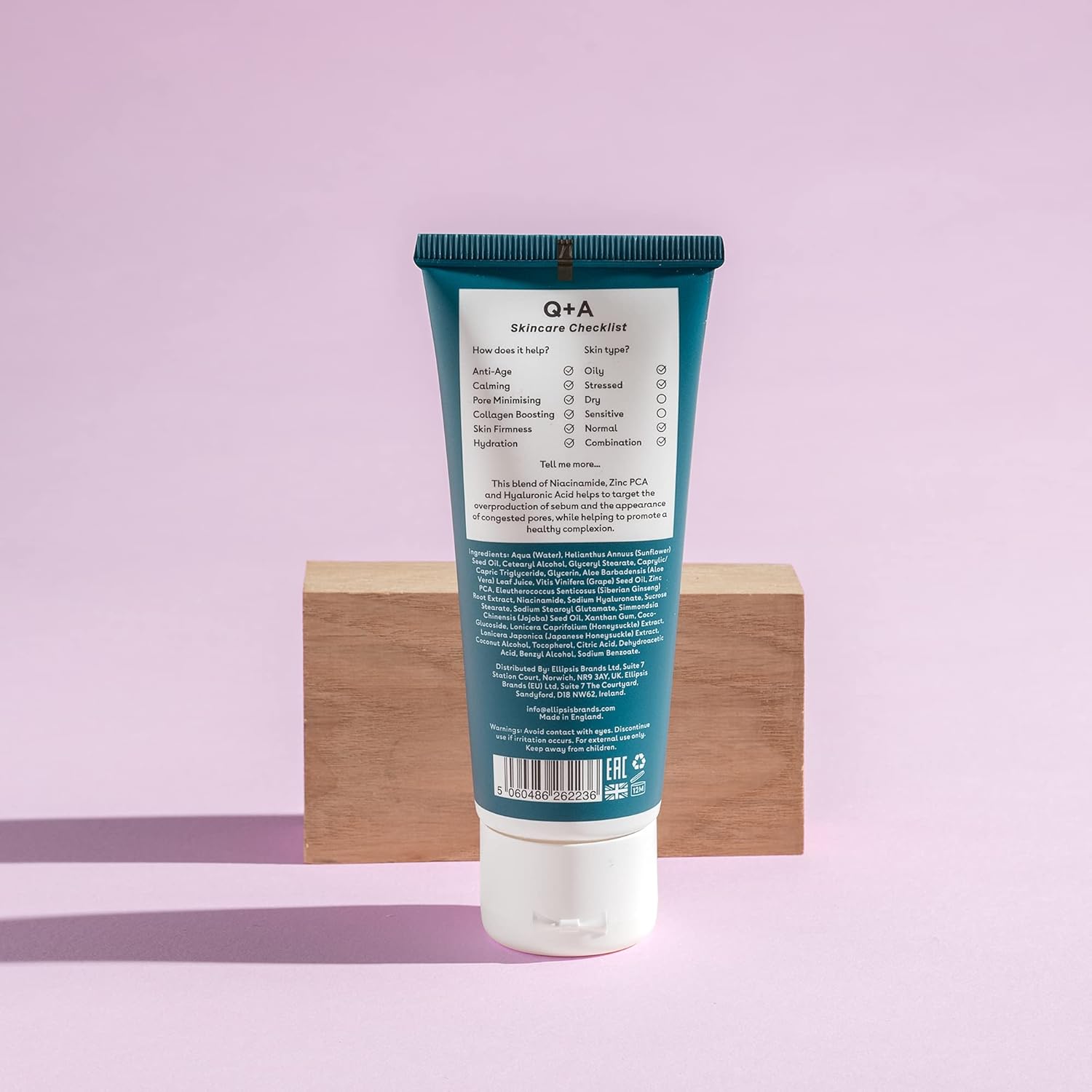 Q+A Zinc PCA Daily Moisturizer (75ml), Hydrating Moisturizer Face Cream for Oily and Blemish-Prone Skin, with Niacinamide and Ginseng, Oil Control and Pore Minimising, Fragrance Free Skincare - Image 4