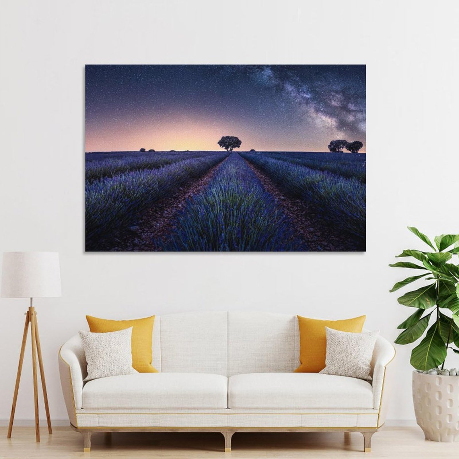 Junmoney Home Decor Wall Art Lavender Fields, 20x30inch(50x75cm), for New Homes, Bedrooms Or Workspaces, Home Decor Gift with Stylish Appeal