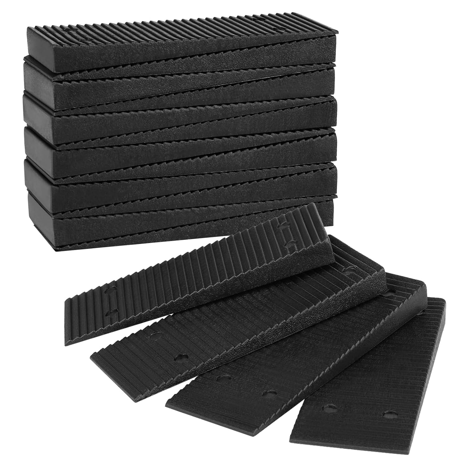 Plastic Leveling Wedges (50pcs, 3.15") - DIY Furniture Shims & Appliance Levelers, Easy to Snap Door & Table Wedges