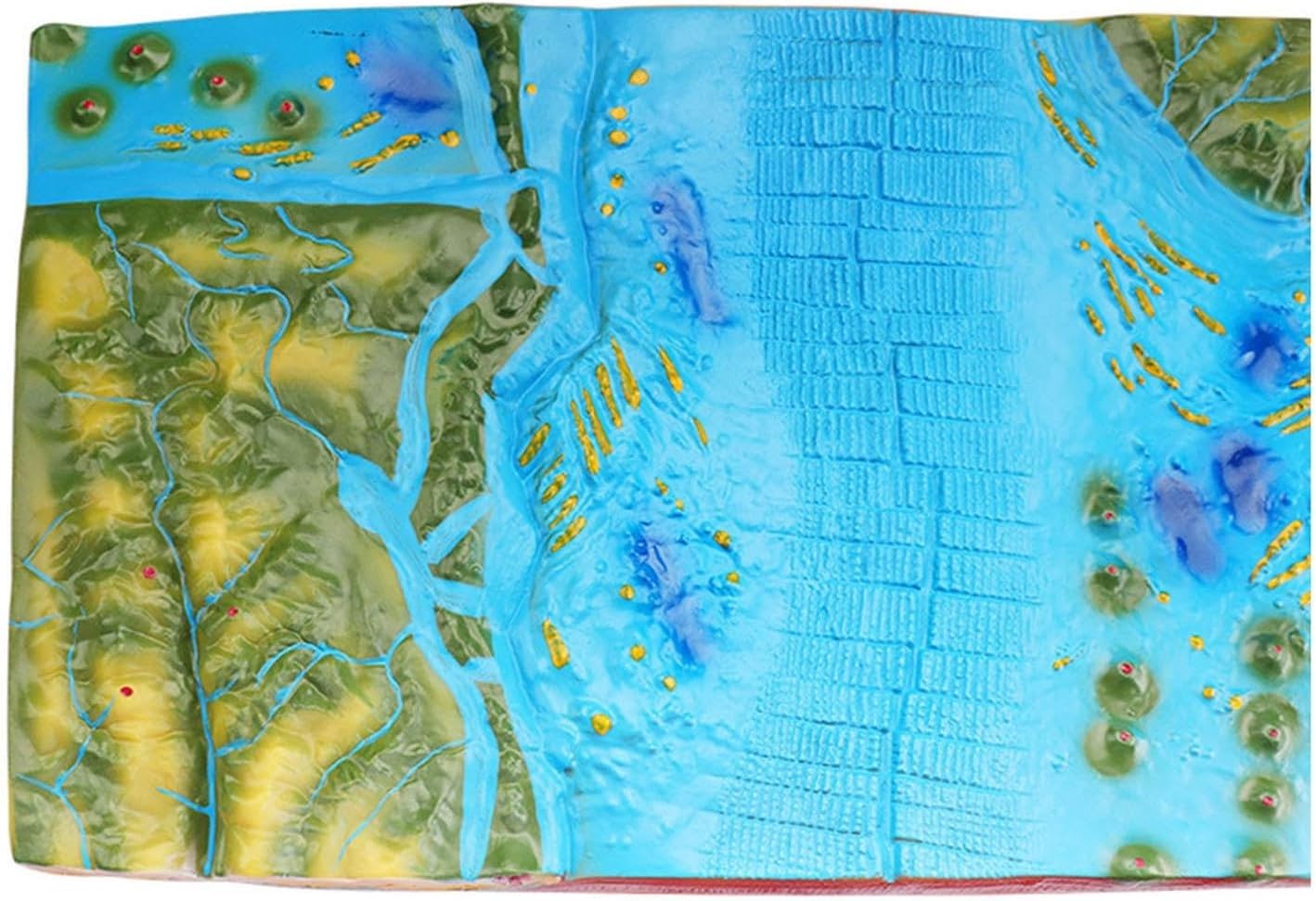 Modello geomorfologico e tettonica delle placche, modello didattico sulla struttura delle placche e sulla morfologia superficiale, for la dimostrazione della geografia nelle scuole medie