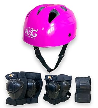 AXG Premium Adjustable Multipurpose Cycling/Skating Kit (Pink)
