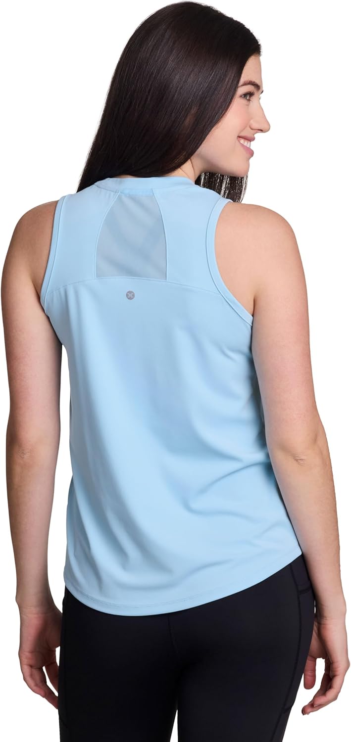RBX Active Women's Workout Top with Breathable Mesh Panels, Quick Drying Gym Running Tank Top with Plus Sizes