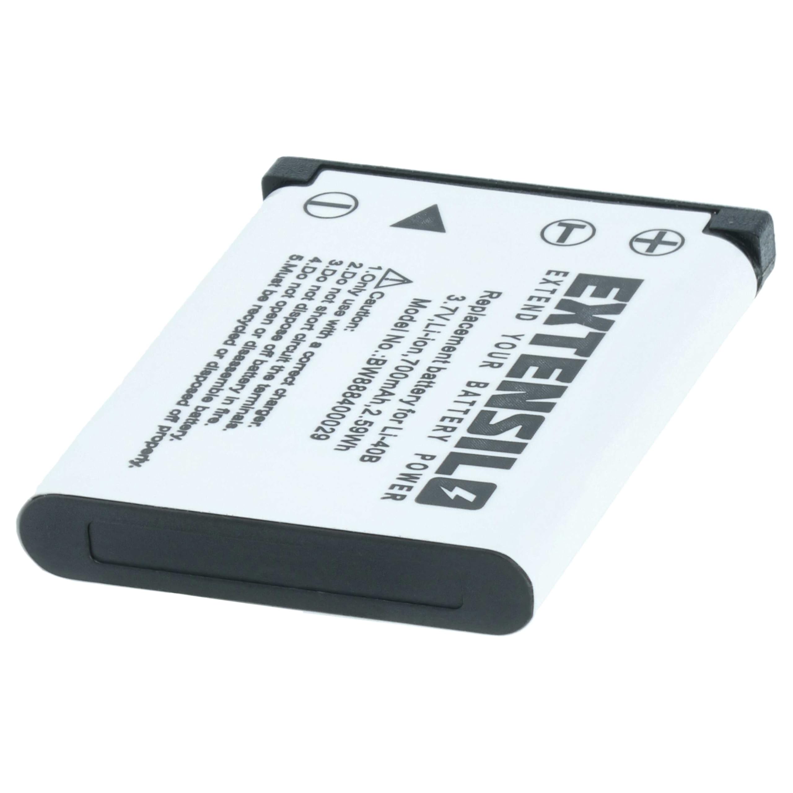 2 x akumulator zamienny do Fuji/Fujifilm NP-45, NP-45A do aparatu (700 mAh, 3,7 V, litowo-jonowy)