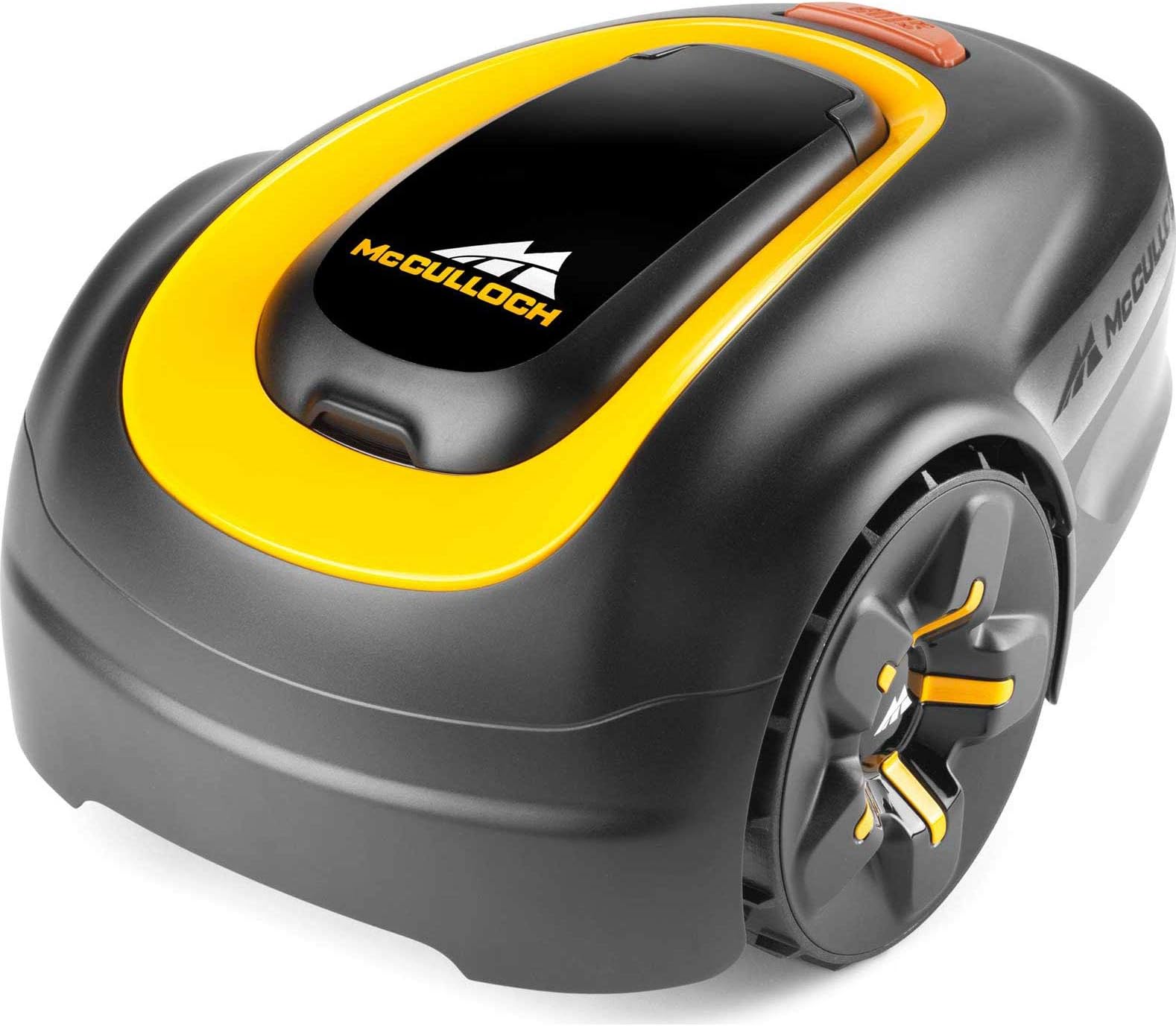 McCulloch ROB S400 Robotic Lawn Mower – Cuts up to 400 sq m, Manicured Lawn, Tackles 35 Percent Slop Gradients, Lawn Growth Sensors, Simple Set Up, Intuitive Keypad