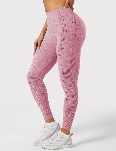 Miniatura 101 de HIGORUN - Leggings sin costuras para mujer, moldeadores, con diseño gráfico de sonrisas, de cintura alta, para el gimnasio, yoga o hacer ejercicio