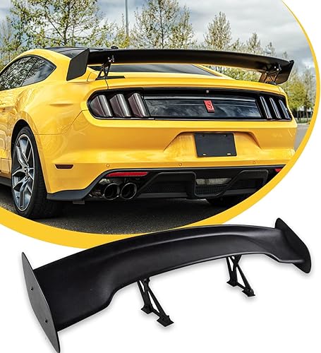 KKoneAuto Alerón universal de 47 pulgadas, estilo GT, ajustable, de ABS, ligero, alerón trasero para maletero, alerón universal para la mayoría de