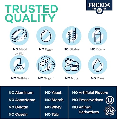 Miniatura 4 de Freeda Suplemento de hierro - Tabletas de hierro fumarato ferroso para la deficiencia de hierro - Suplemento de hierro suave para la anemia -