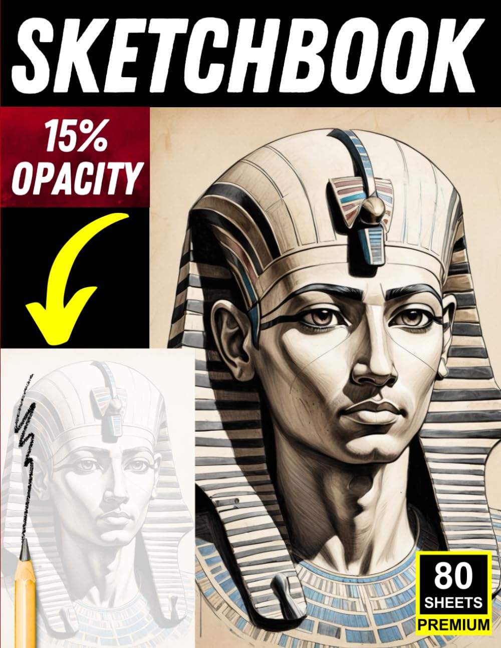 Egyptian Portrait Sketchbook for Artists: 15% Opacity Artist Sketchbook – Improve Proportions, Line Confidence & Portrait Accuracy with Ancient Egyptian-Inspired Faces