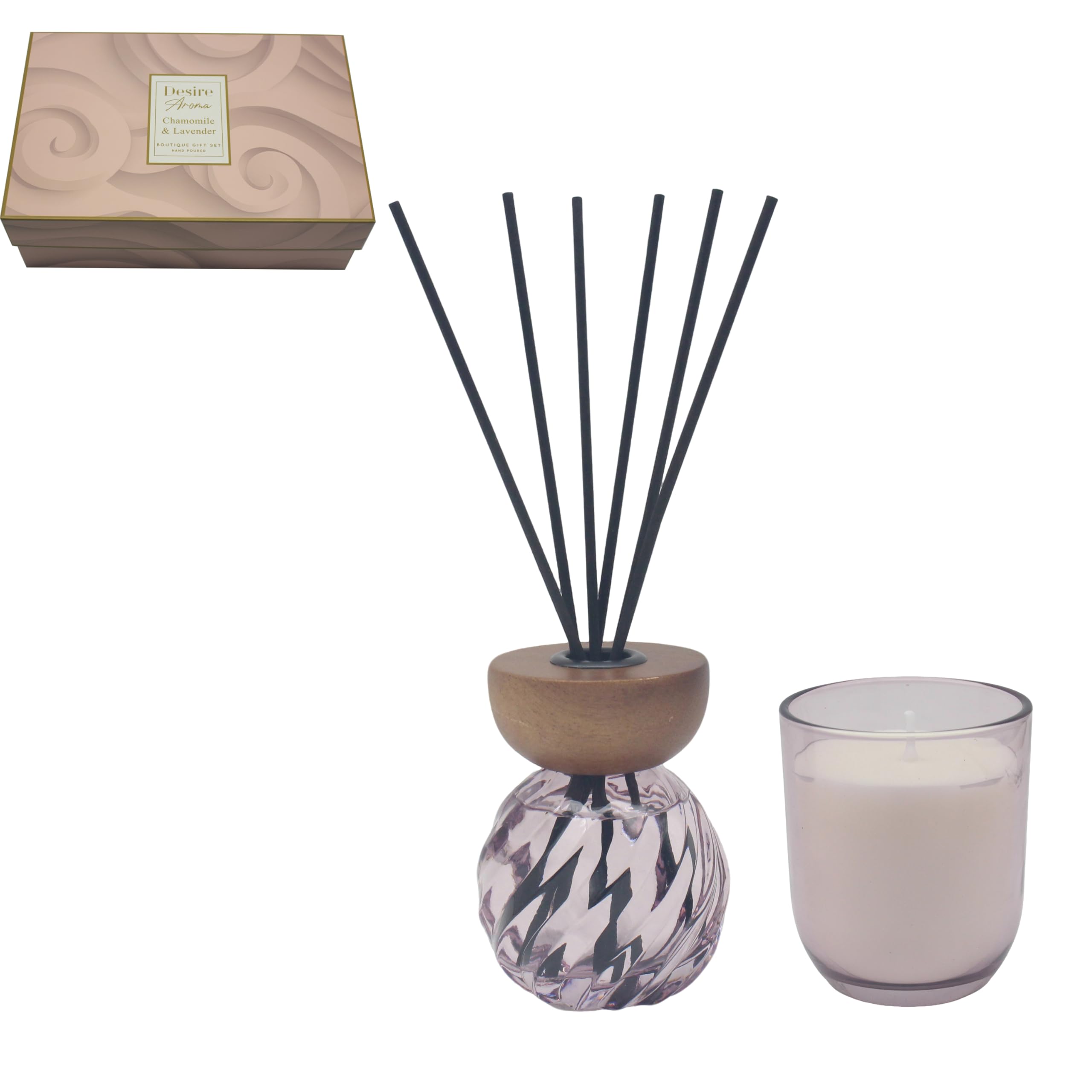 Desire Aroma Chamomile Lavender Diffuser Candle Set LP76471A